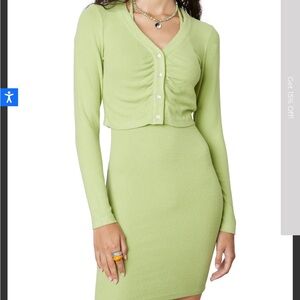 NIA cropped cardigan and mini dress